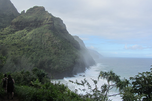 Northern sea cliffs of Kauai from the Na Pail Coast trail